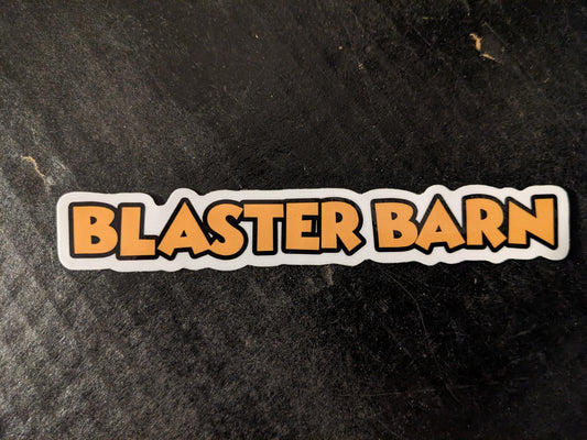 "Blaster Barn" Logo Sticker 6"