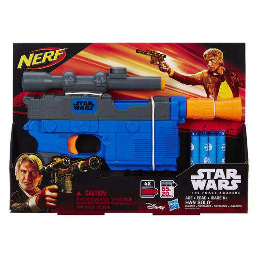 Nerf Han Solo Blaster The Force Awakens Blue NIB