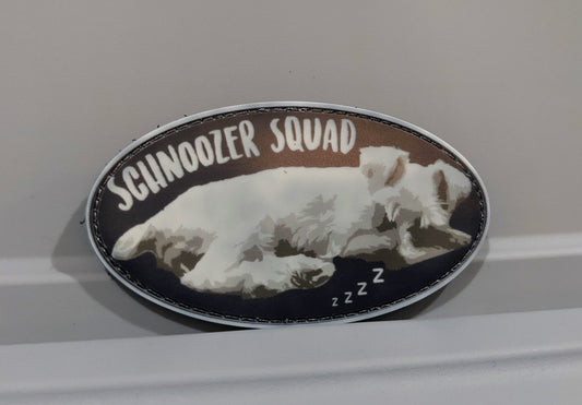 "Schnoozer Squad" Velcro Patch 4"x2"