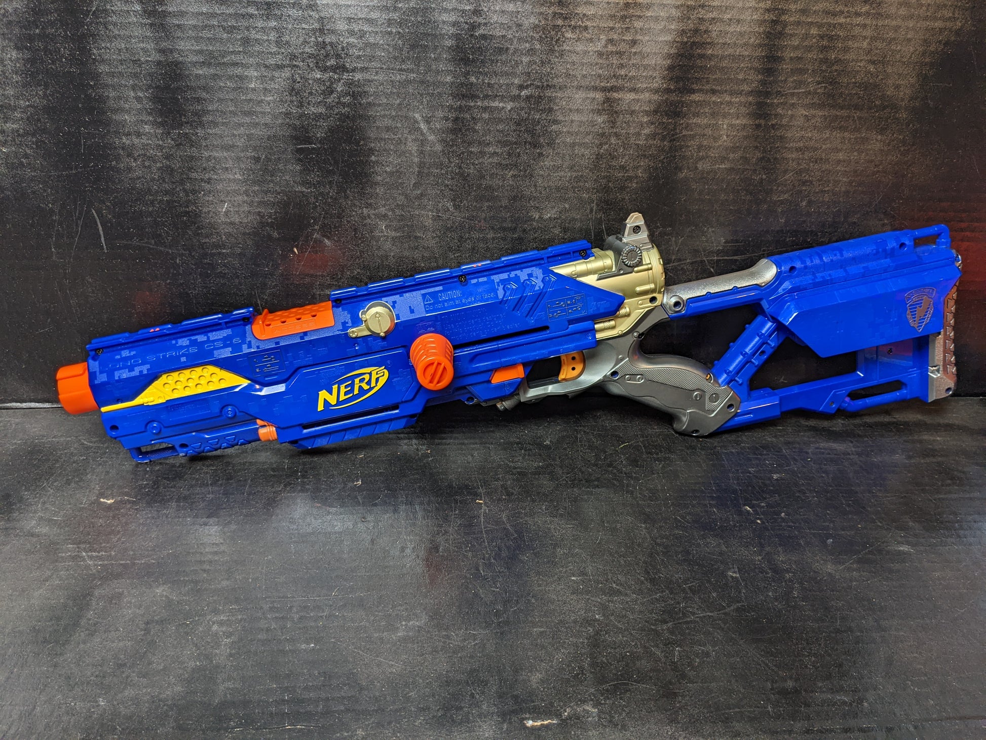 Nerf Longshot CS-6 Tactical Sniper Scope Longstrike Blue w/ Yellow