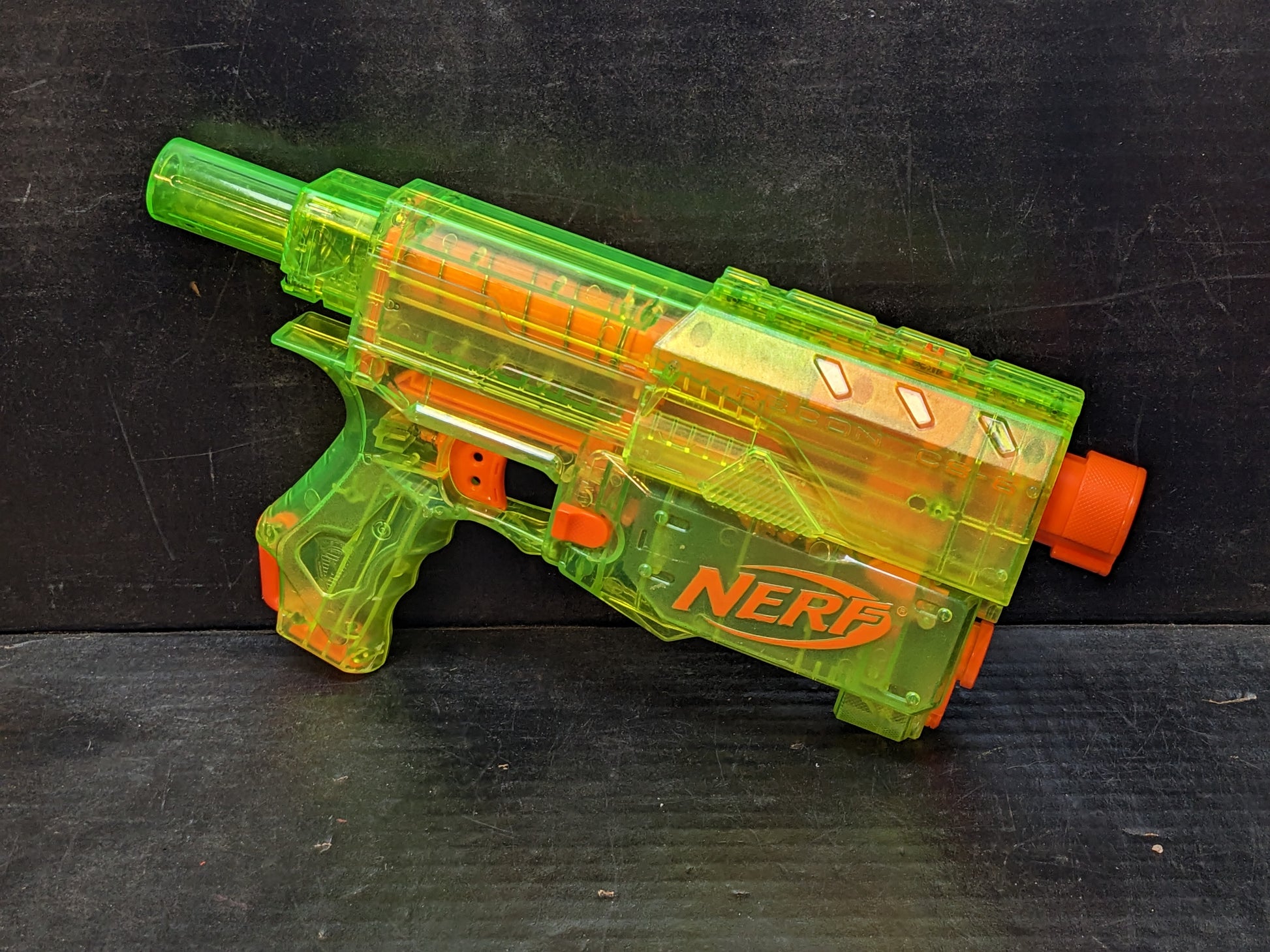 Nerf Blaster N-Force Longshot CS-6 Recon CS-6 Hasbro Yellow 18 Dart Clip 